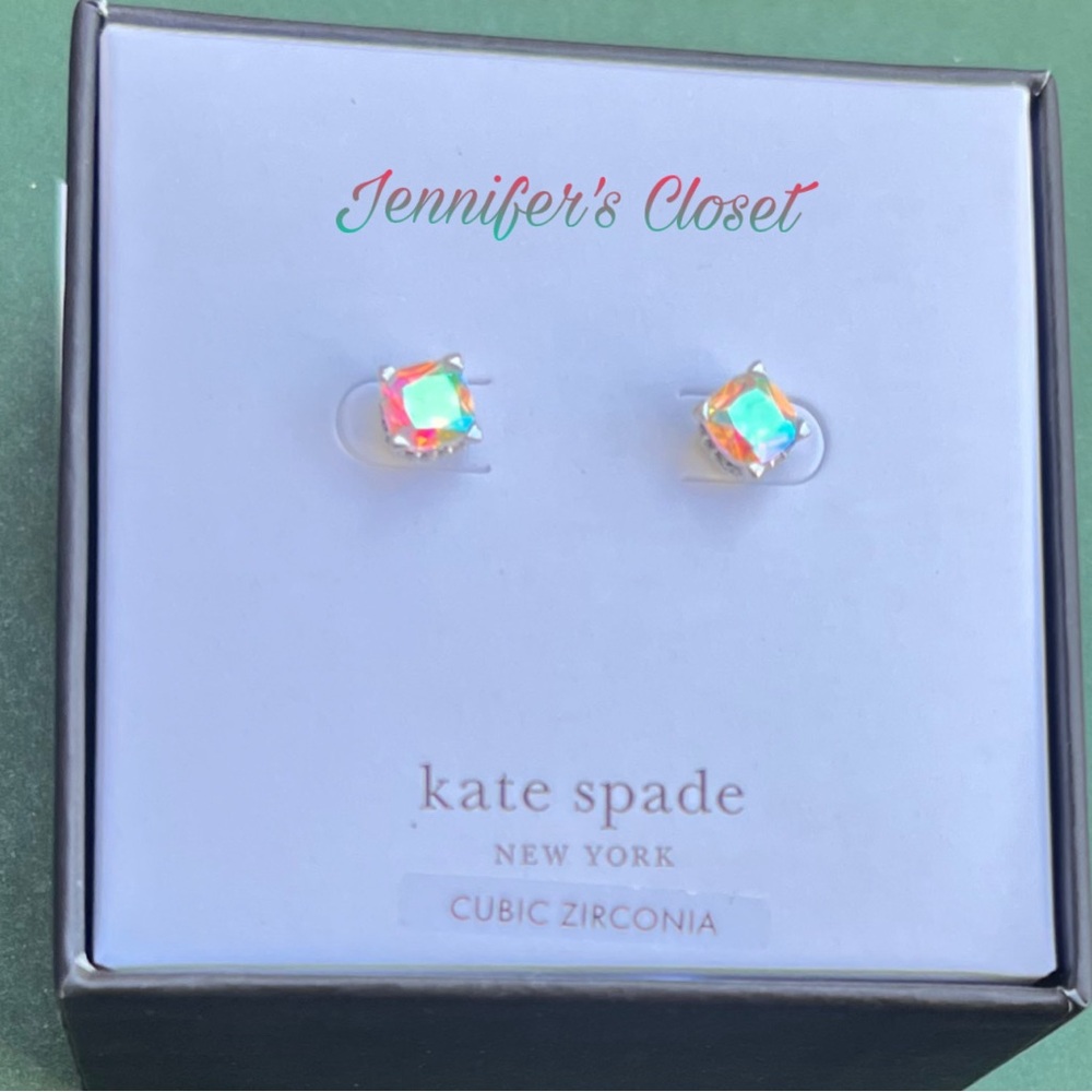 KATE SPADE Pavé & Crystal Square Stud Earrings